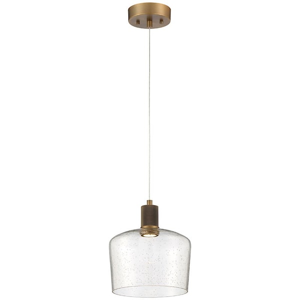 Access Lighting Port Nine Chardonnay, Chardonnay LED Pendant, Antique Brushed Brass Finish, Seeded Glass 63141LEDD-ABB/SDG - main